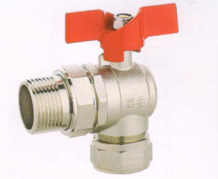 呂豐分水器閥門(mén)_LF258b 角式卡套黃銅活接球閥