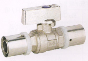 呂豐卡壓式球閥_LF237卡壓式黃銅等徑球閥（鎳）
