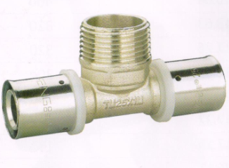 呂豐鋁塑管卡壓式_LF406鋁塑管卡壓式-外絲三通