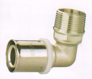 呂豐鋁塑管卡壓式_LF409鋁塑管卡壓式-外絲彎頭