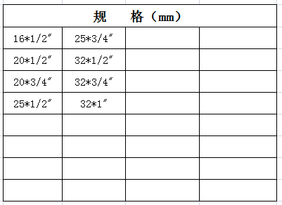 宏岳PP-R管材管件(白色、灰色、綠色)__外螺紋彎頭規(guī)格