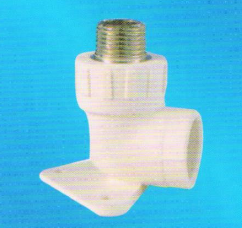 宏岳PP-R管材管件__帶座外螺紋彎頭