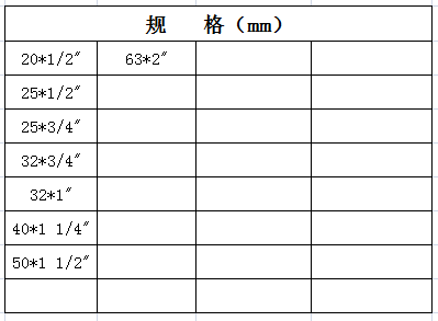 宏岳HDPE管件__外螺紋三通規(guī)格
