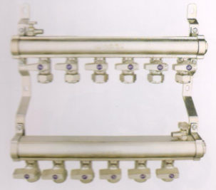  呂豐分水器管件_LF3386 FL1＂G-VI型定位球閥地暖分水器（間距5.5）