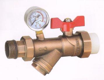 呂豐分水器閥門_LF226G PPR帶過(guò)濾器活接球閥（古銅）