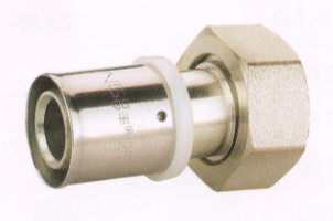 呂豐鋁塑管卡壓式_LF416鋁塑管卡壓式-內絲活接直接