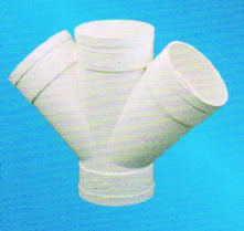 宏岳PVC_U排水管材管件__斜四通