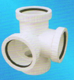 宏岳PVC_U消音管件__消音立體四通