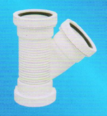  宏岳PVC_U消音管件__消音45°斜三通