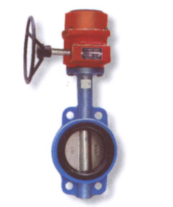 天津力字水暖閥門__ 對夾信號蝶閥