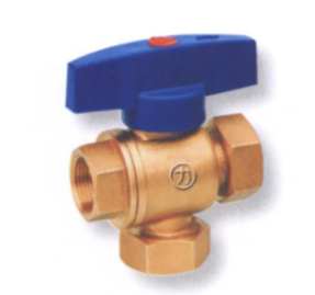 天津力字水暖閥門__ 內(nèi)螺紋三通暖氣黃銅球閥（熱鍛）